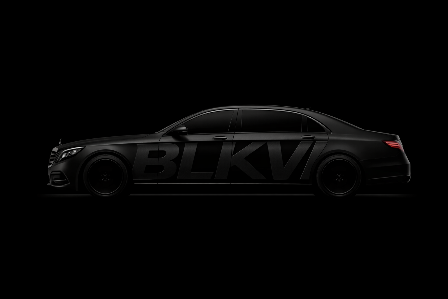 BLKVI black luxury sedan logo